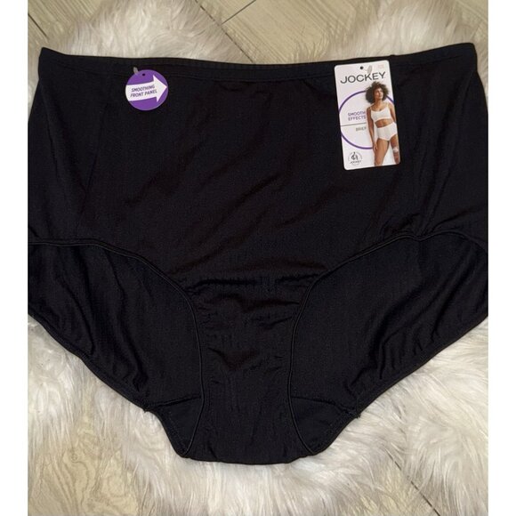 Jockey Smooth Effects Brief Panties Underwear Womens 10 3XL XXXL Black - Picture 2 of 4